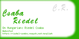 csaba riedel business card